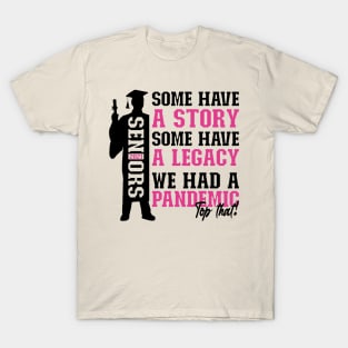Pandemic Graduation | Black And Pink Text Boys Funny Graduation T-Shirt
